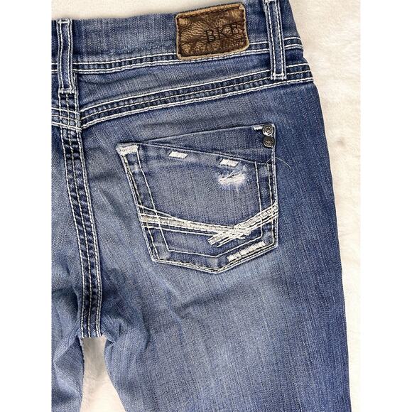 BKE Payton Jeans Y2K Blue 28L Thick Stitch Boot 28 X 33.5 Cotton Blend EUC - Picture 7 of 8